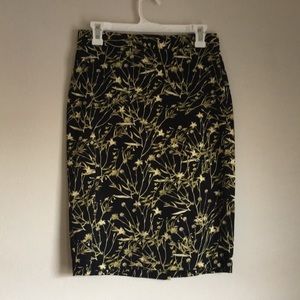 Banana Republic Pencil Skirt Plant Print